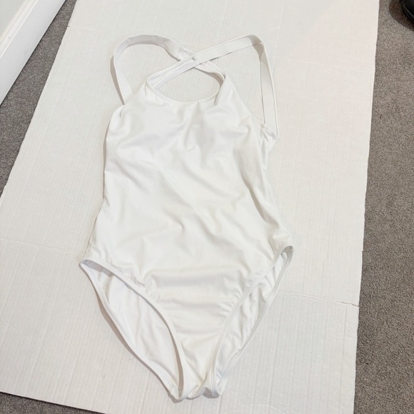 Andie The Tulum One Piece Swimsuit White Large Eco Recycled Nylon Wedding - Picture 12 of 16